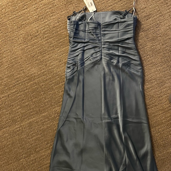 Shona Joy luxe ruched bodice midi dress in color Azure - Picture 5 of 12